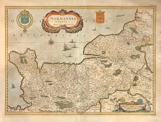 Mercator Gerard - Hondius Jodocus Normandia Ducatus 1638 Amsterdam 